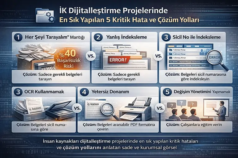 İK Dijitalleştirme Projelerinde En Sık Yapılan 5 Kritik Hata ve Çözüm Yolları